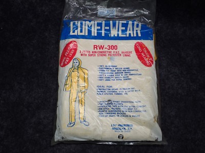 Comfi-Wear 3 piece PVC Heavy Duty Rainsuit RW-300 size M, Raincoat, pants, Hood