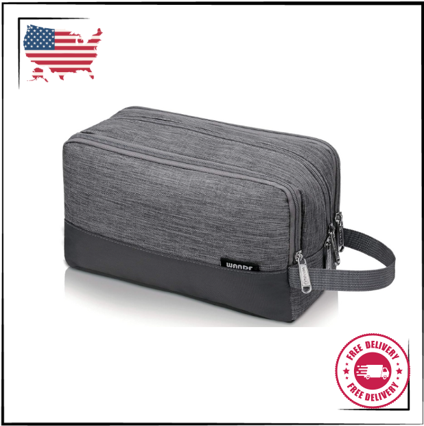 Hanging Water-Resistant Men's Toiletry Dopp Kit Shaving Bag Small-image