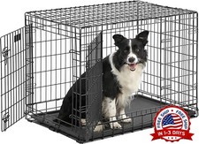 Jaula Plegable Extragrande Para Perros De 36" 1 Puertas Con Divisor Y Pestillos