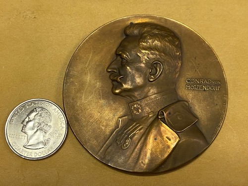 Original 1915 WW1 Austria Bronze Medal*** Conrad Hotzendorf By A Hartig - Picture 3 of 3