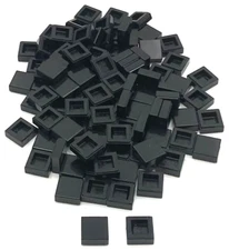 Lego 100 New Black Tile 1 x 1 Flat Smooth Pieces