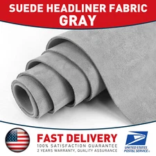 Gray Suede Headliner Fabric Material 80"x60" Car Interior Roof Liner Upholstery