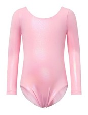 Gymnastics Leotards for Girls Sparkly Long Sleeve Tumbling Outfit 7-8 Years