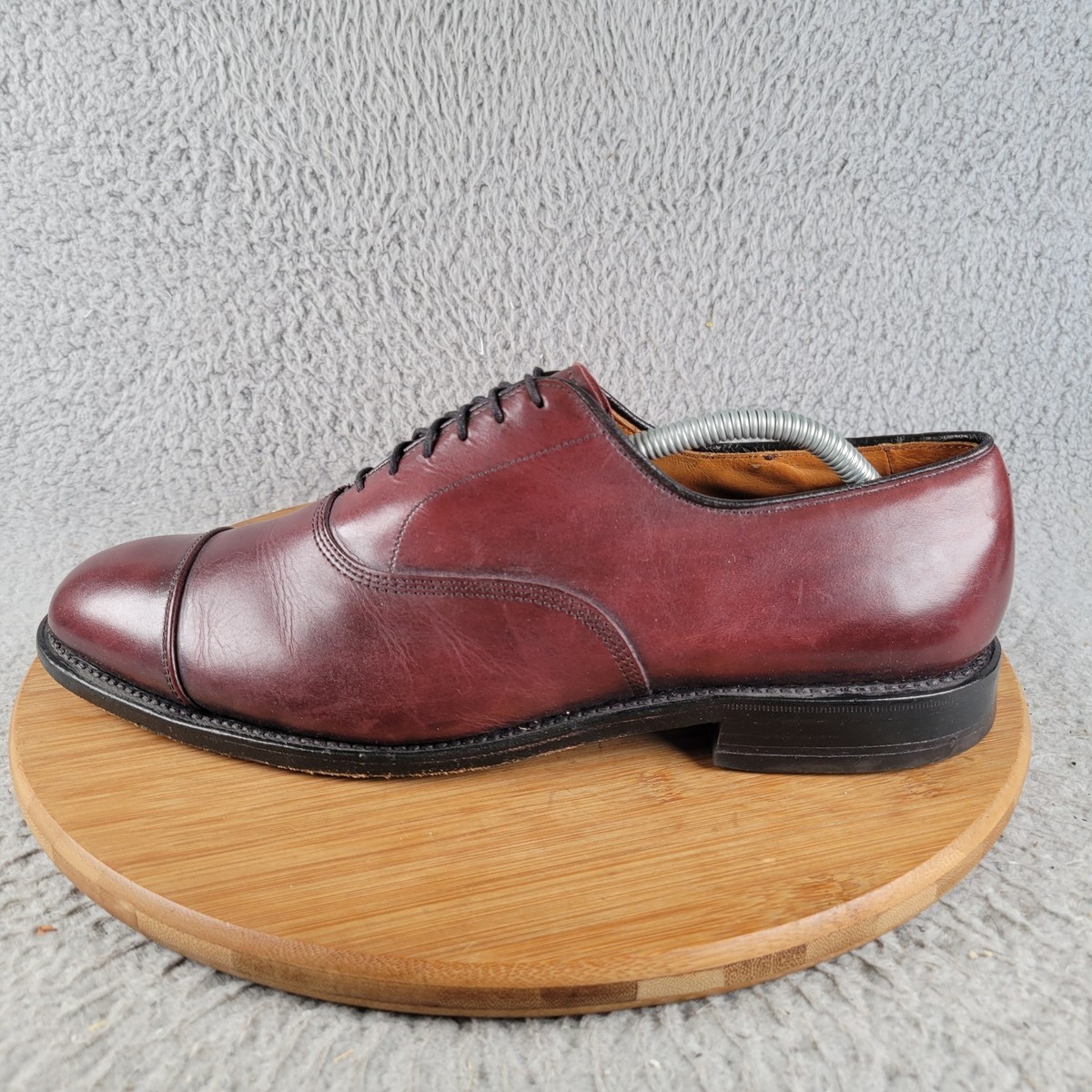 Allen Edmonds Park Avenue Shoes Men's 9.5D Burgundy Leather Cap