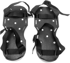 QWORK Gunite Spiked Shoes with 1-3/16" Short Spikes Perfect for Epoxy Floor, 