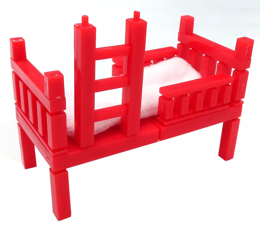 Red Connect Bed Mascot Mini Figure Collectible Toy