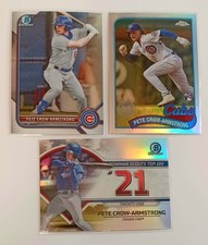 LOT (3) CHICAGO CUBS MLB BASEBALL PETE CROW-ARMSTRONG RC ROOKIE CHROME