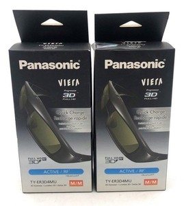 Panasonic TY-ER3D4MU Active 3D RF VIERA Bluetooth Glasses Lot of 2 Medium