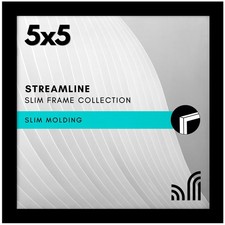 Americanflat 5x5 Picture Frame with Shatter-Resistant Glass - Streamline Collect