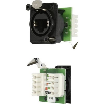 Neutrik NE8FDV-YK-B RJ45 EtherCon  D Series Data Connector Straight Outlet