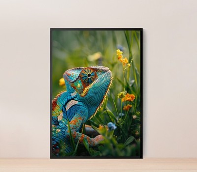Close Up Chameleon Nature Poster Premium Quality Choose your Size