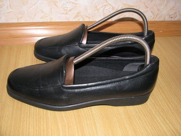 Women Clarks Heels Black Leather 39 #7BBC