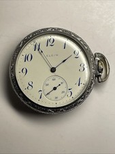 Elgin GM Wheeler US Pocket Watch 17J Stem Set & Wind S/N: 12354587 Not Working