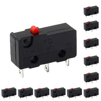 Litoexpe 12pcs Micro Limit Switch, 5A 125 250V AC SPDT 1NO 1NC, Snap Action B...