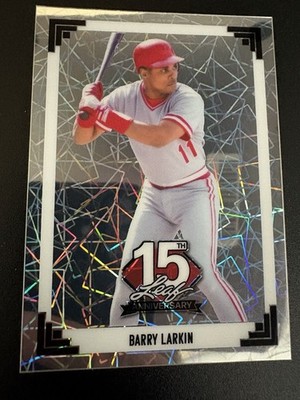 2025 Leaf 15th Anniversary NSCC Barry Larkin 1991 Lazer Silver /15 #91B-9