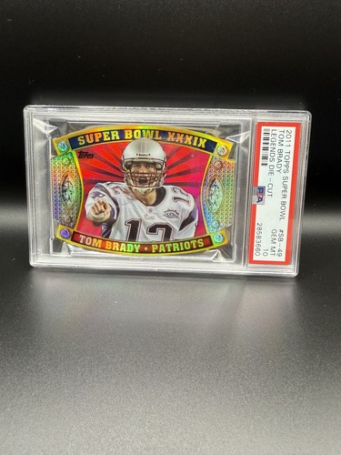 2011 Topps Tom Brady Super Bowl Legends Giveaway Die Cut #SB-49 Patriots PSA 10