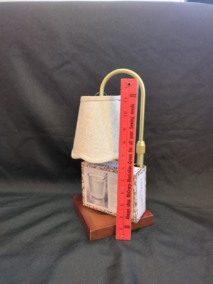 NEW Laura Ashley Flameless Candle Warmer Wood Base Beige Wavy