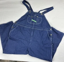 Key Imperial Bib Overalls Mens Size 54x30 Carpenter Jeans Denim Dark Wash Pants