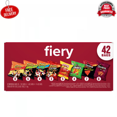 Frito-Lay Fiery Mix Variety Snacks, 1 oz Bags 42 Count Multipack