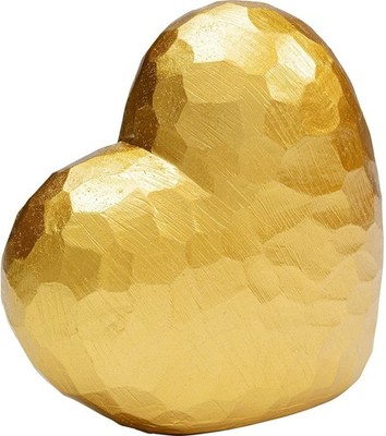 Objekt Herz, gold, elegant, handbemalt, jedes Stück Unikat, Geschenkidee, Deko