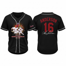 Garret Anderson 1972-2026 Thanks For All The Memories Baseball jersey TITA432