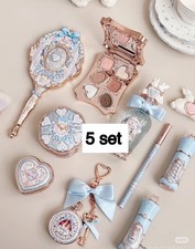 5in1 Flower Knows Bunny Garden makeup set Blue Set 5 Only Mirror Blush , Eyeline