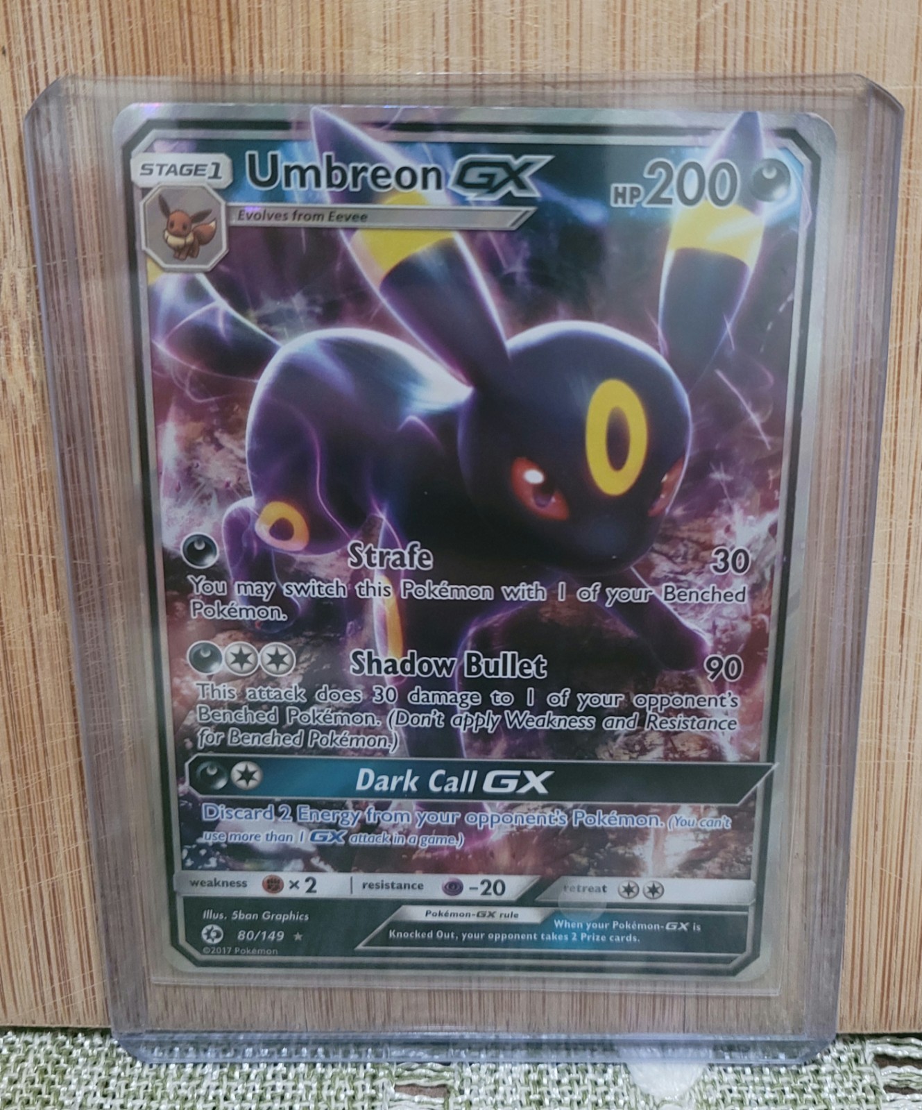 Pokemon TCG Umbreon Gx 80/149 SM Base Set Ultra Rare Holo Sun & Moon Near Mint
