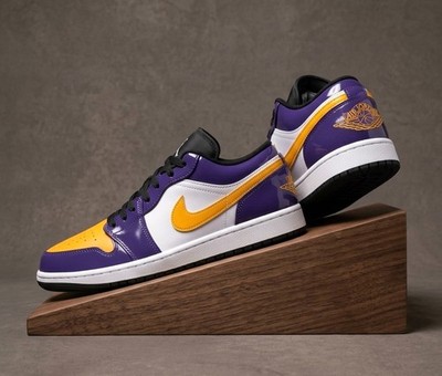 Nike Air Jordan 1 Low SE Shoes ''Lakers'' Court Purple IQ9389-547 Men's Sizes NEW