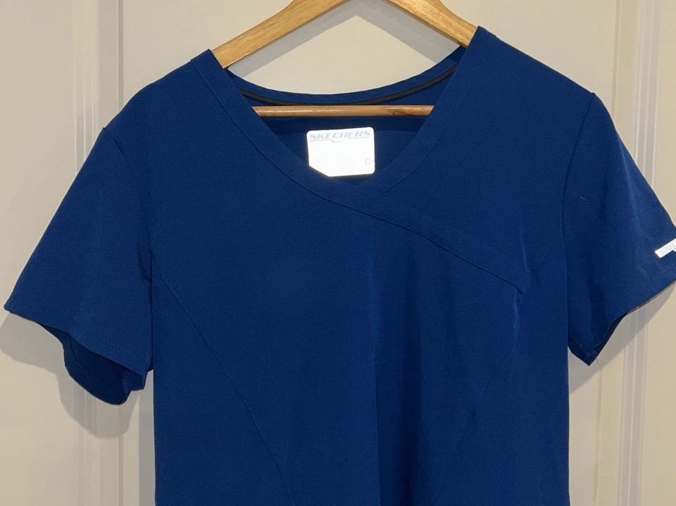 Blusa Médica Skechers By Barco para Mujer Azul Talla Grande Bolsillos Foto 3 de 4
