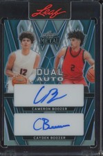 2025 Leaf Metal Dual Teal Cameron Boozer Cayden Boozer 98/99 Auto Autograph
