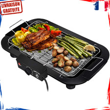 Grill Électrique Portable Barbecue de Table 1800W Température Réglable Int / Ext