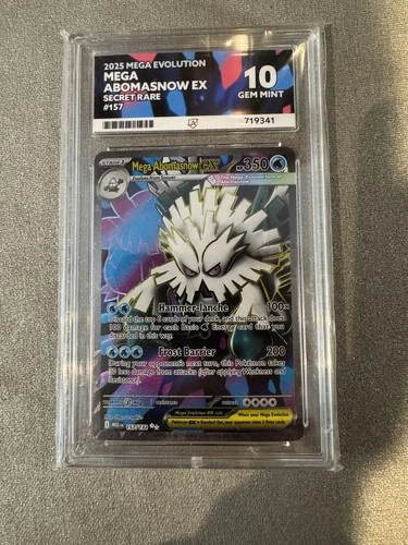 Pokémon TCG Mega Evolution Mega Abomasnow EX 157/132 Secret Rare ACE 10