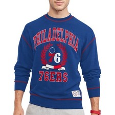 Men's Philadelphia 76ers Tommy Jeans Royal Peter French  Pullover Sweatshirt