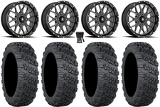 MSA Portal 18" Wheels Milled 28" Versa Cross V3 Tires Kawasaki Mule Pro FXT KRX