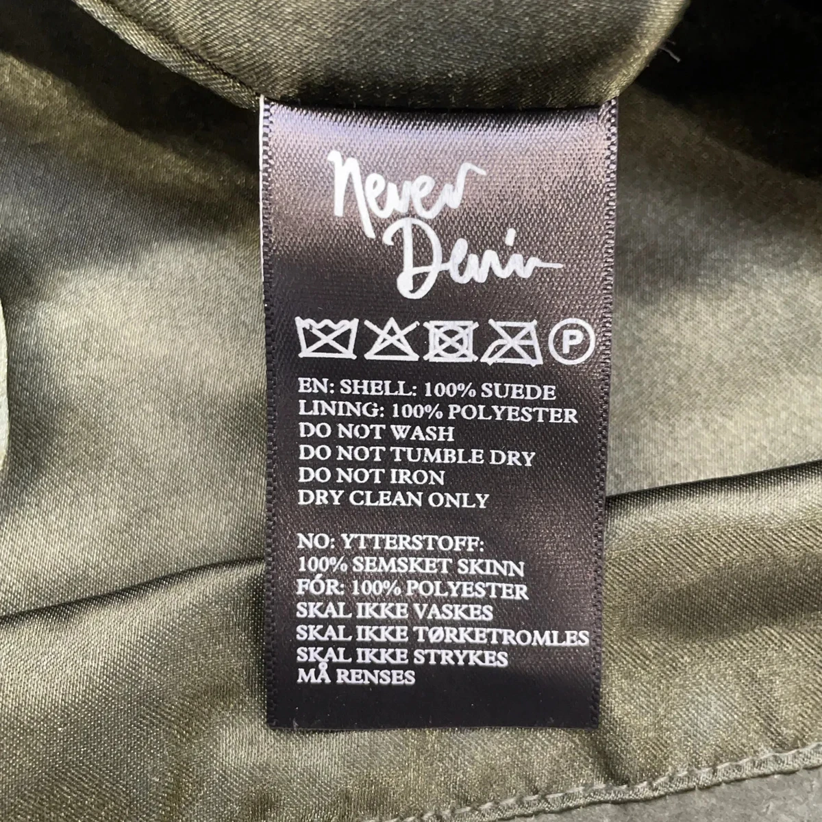 Never Denim, Wickelrock, Größe: M, model: anida, Grün, Polyester/Wildleder #Egt
