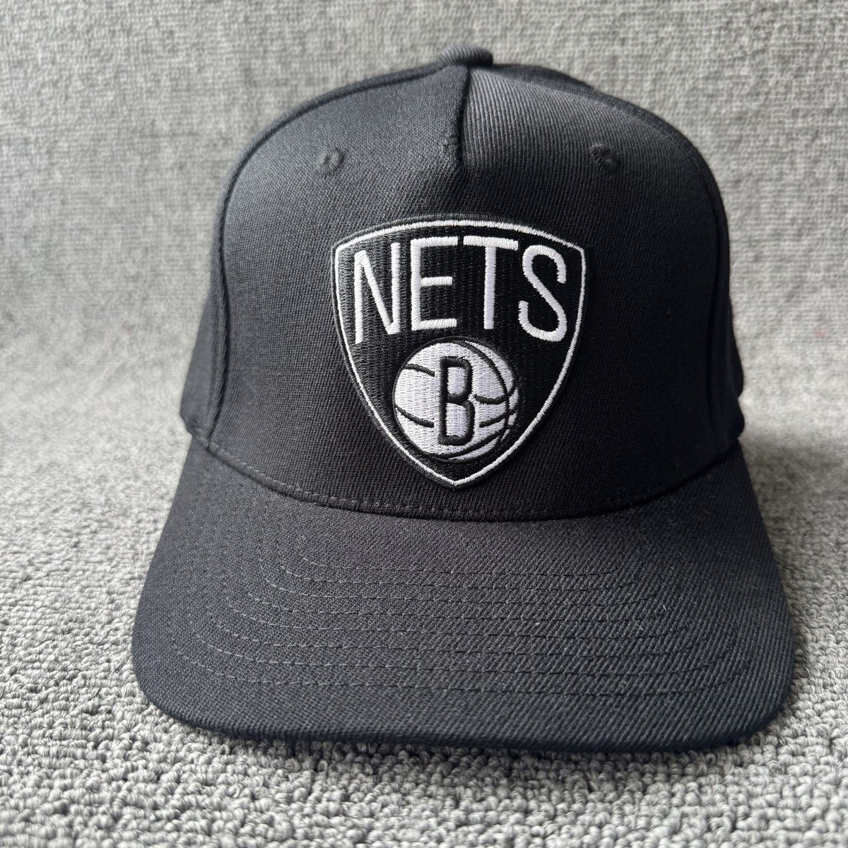 Mitchell & Ness Brooklyn Nets Black Snapback Cap Hat