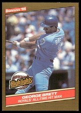 1986 Donruss Highlights George Brett Highlights In White #3 card