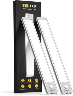 Rechargeable Motion Sensor Under Cabinet Lights, 2 Pack, Dimmable & Wireless