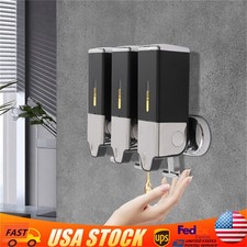 Wall Mount Bathroom Shower Soap shampoo conditioner dispenser organizer 3 Bottle
