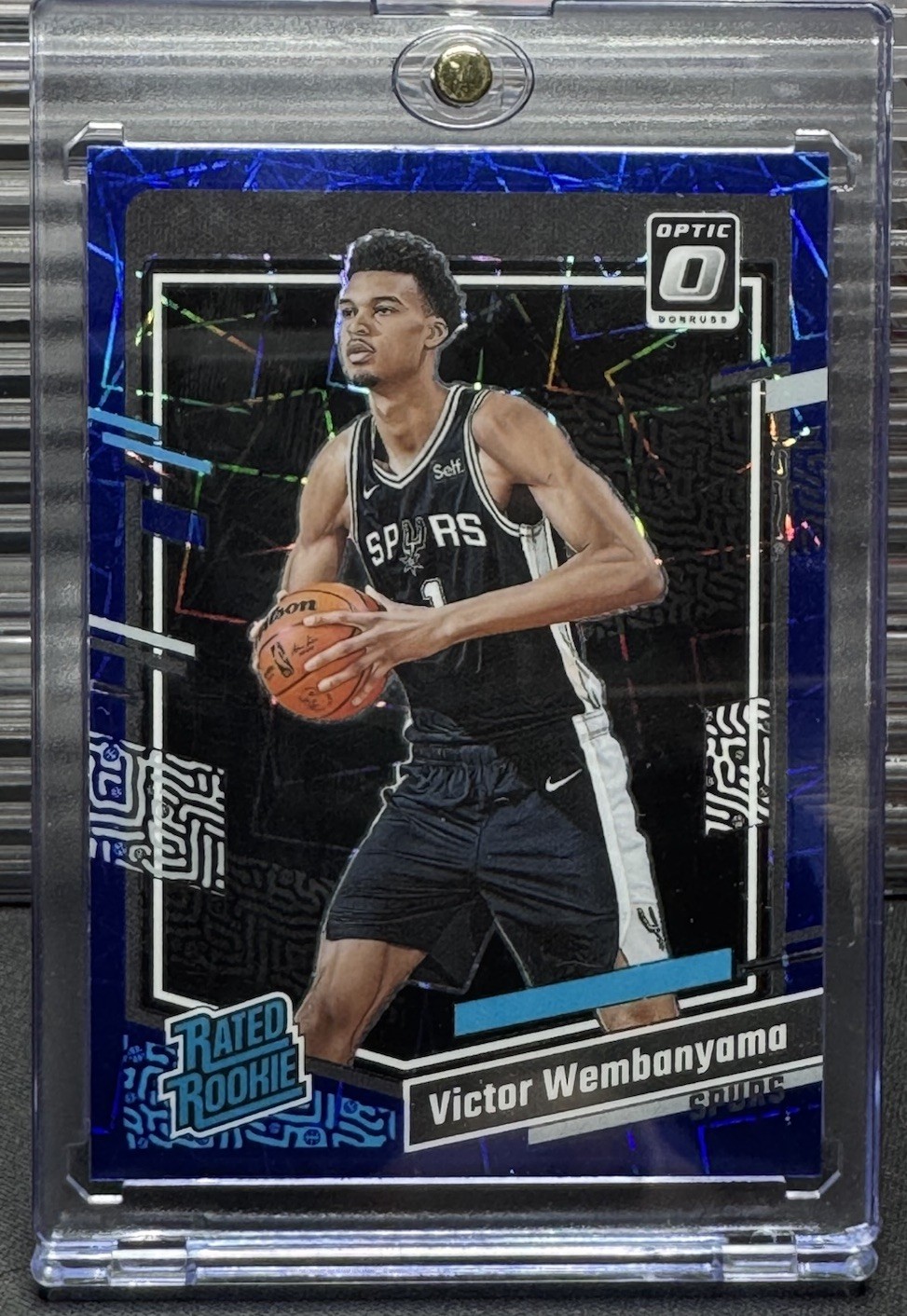 2023-24 Panini Donruss Optic Rated Rookie Victor Wembanyama #225 Blue Velocity