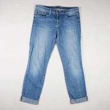 Joe's Jeans Womens Blue Jeans Cigarette Cuffed Cropped 27 Medium wash
