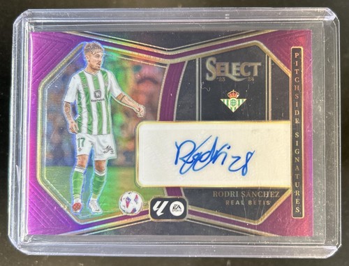 2023-24 Select La Liga Rodri Sanchez Pitchside Signatures Purple Auto #/49