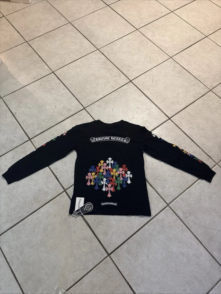 Camiseta negra manga larga Chrome Hearts para hombre Foto 3 de 3