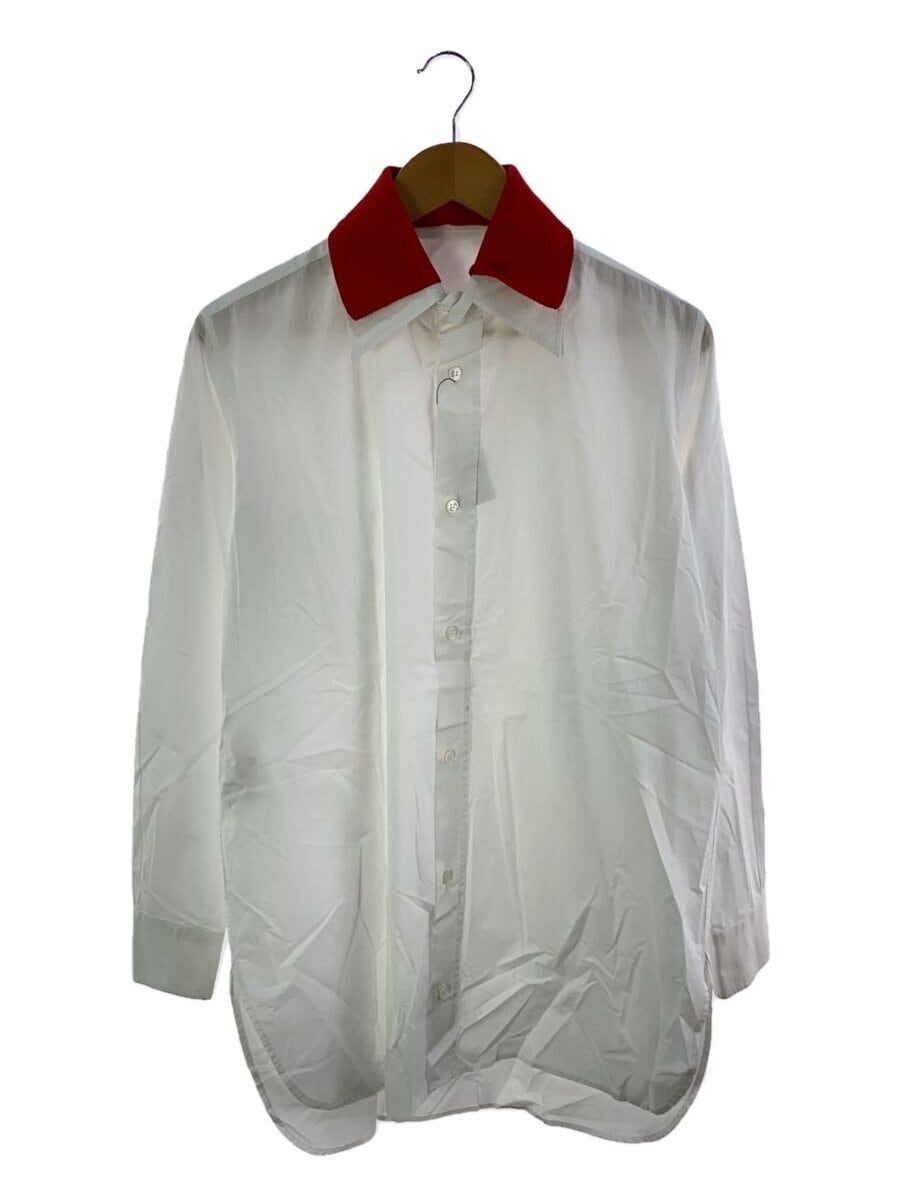 Camicia PLAN C altra manica lunga 38 cotone bianco cartellino posteriore con zip macchie usata