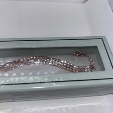 Image of Buckley London Rose Gold Tone Bracelet 3 Strand Crystals