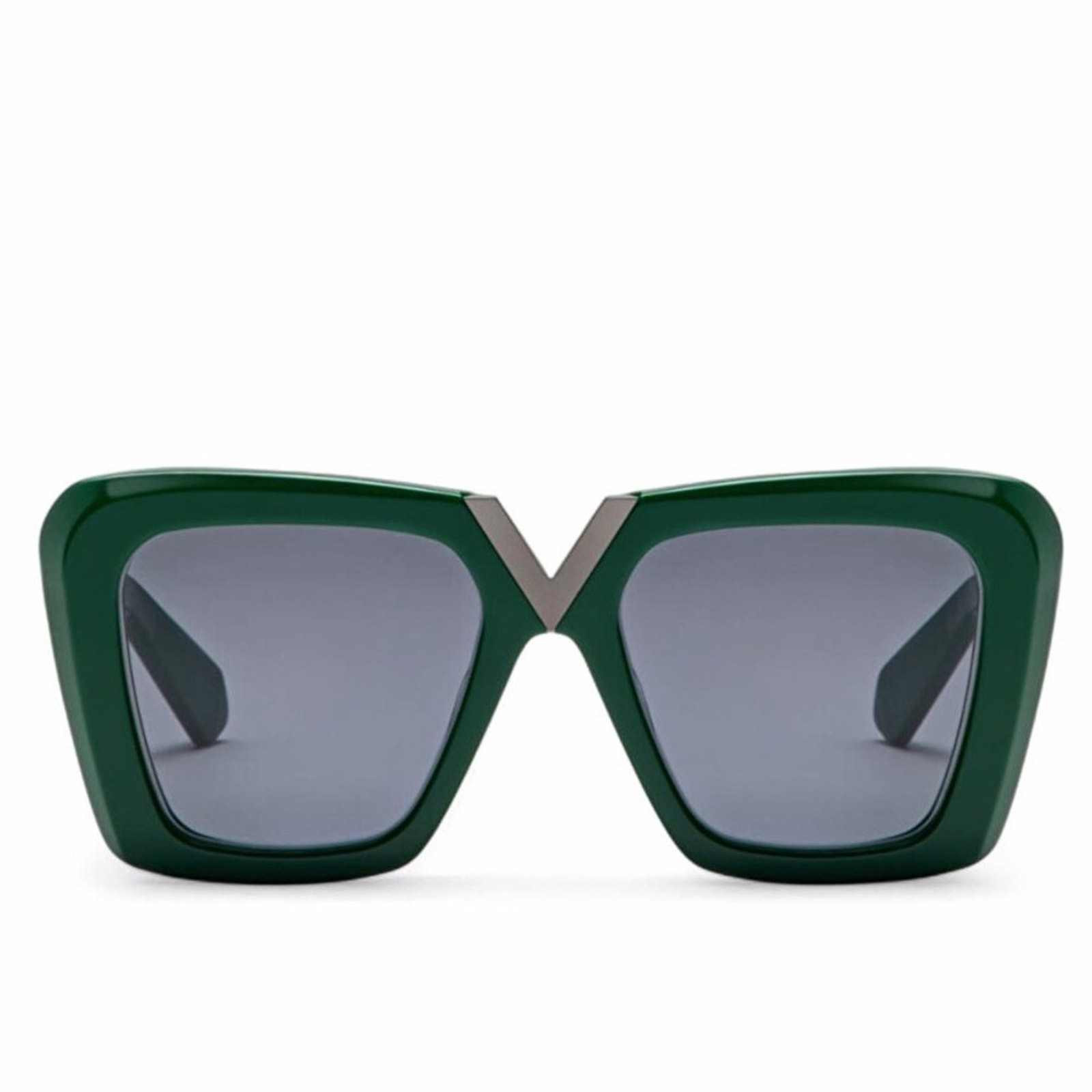 New! Valentino V GOLD II VLS 161C, Green Square Sunglasses, Authentic thumbnail 2