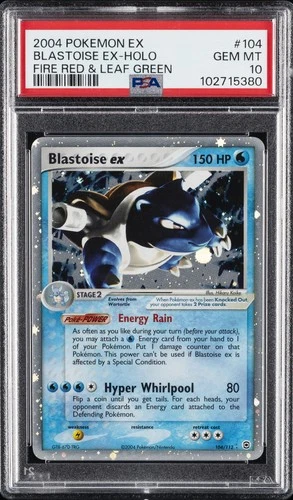 2004 POKEMON EX FIRE RED & LEAF GREEN #104 BLASTOISE EX-HOLO PSA 10