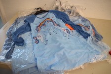Wonder Nation Niñas Manga Larga Dormir PJ Vestido Azul Justo 6/6X Unicornio Lote de 12