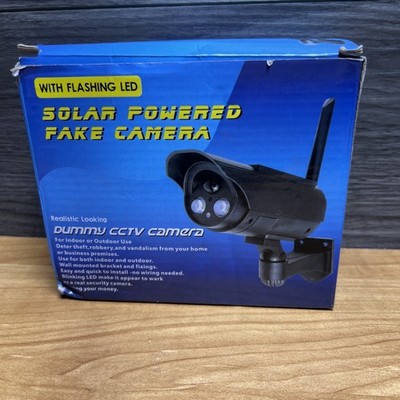 Dummy CCTV Fake Solar Powered Camera, With Flashing Blinking Light.