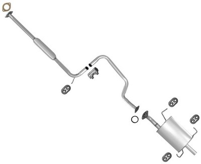 Resonator & Muffler Exhaust System Fits Sentra 1.6L 95-1996 California Emissions
